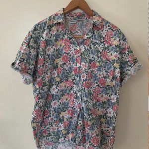 Floral Short Sleeve Button-up Shirt
